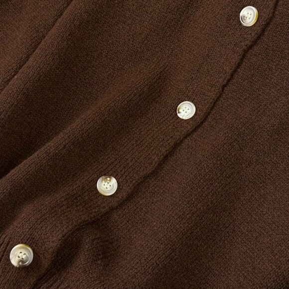 Brown Casual Women's  Slouchy Loose Knitted Sweater Cardigan - Picture 10 of 11